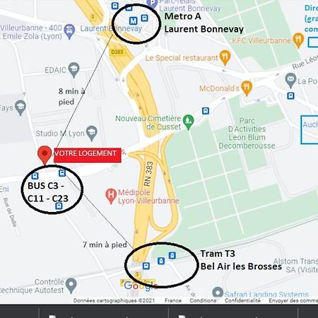 Appartement Renove Pour 6 Avec Parking Вильорбан Екстериор снимка